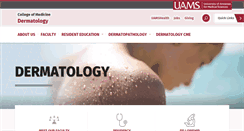 Desktop Screenshot of dermatology.uams.edu