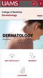 Mobile Screenshot of dermatology.uams.edu