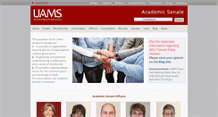 Desktop Screenshot of academicsenate.uams.edu