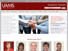 Tablet Screenshot of academicsenate.uams.edu