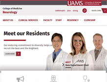 Tablet Screenshot of neurology.uams.edu