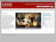 Tablet Screenshot of medicalsim.uams.edu