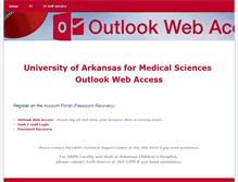 Tablet Screenshot of mail.uams.edu