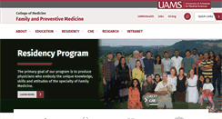 Desktop Screenshot of familymedicine.uams.edu