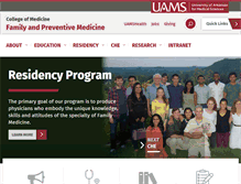 Tablet Screenshot of familymedicine.uams.edu