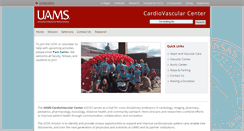 Desktop Screenshot of cardiovascularcenter.uams.edu
