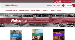 Desktop Screenshot of library.uams.edu