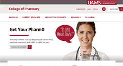Desktop Screenshot of pharmacy.uams.edu